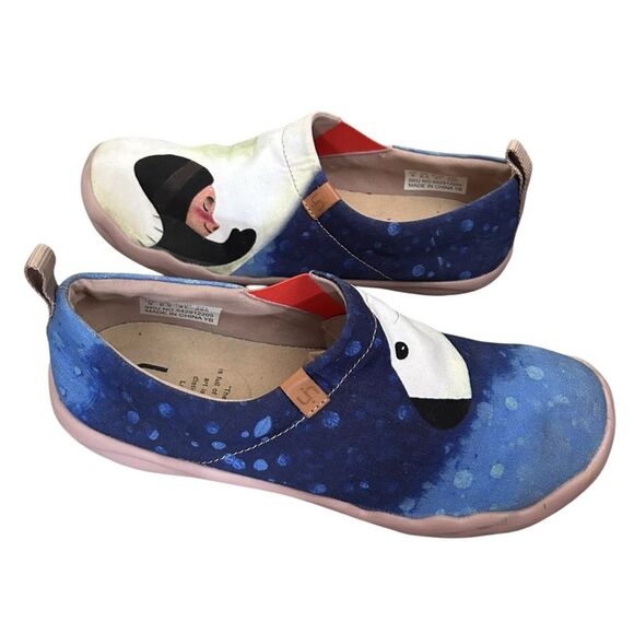 UIN Polar Bear Winter Hug Each Other Casual Artistic Slip on Shoe - Size 9 - Picture 7 of 9